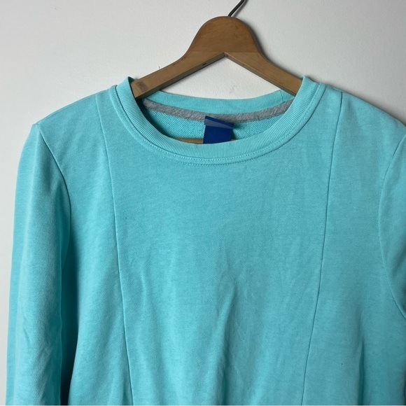 [Nike] Women's Blue Drawstring Waist Crewneck Pullover Sweatshirt TINY FLAWS - Picture 2 of 10